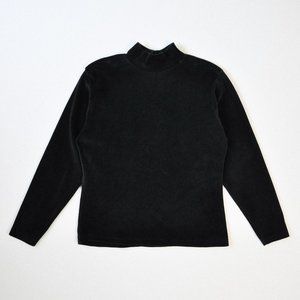 Vintage Velvet Mock-neck Long Sleeve
